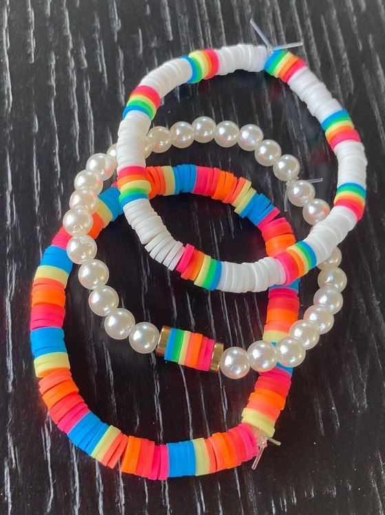 Bracelet Inspo Clay Beads   Preppy Neon Clay Bead Bracelets Sold As Set Or A Single Bracelet