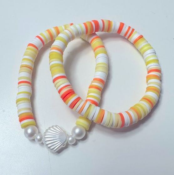 Bracelet Inspo Clay Beads   Seashell Pearl Clay Beads Bracelets Set