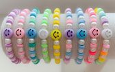 Bracelet Inspo Clay Beads   Smiley And Pearl Bracelets Preppy Bracelets Trendy Stack Bracelets Smiley Face Bracelets Cute Bracelets Clay Bead Bracelets