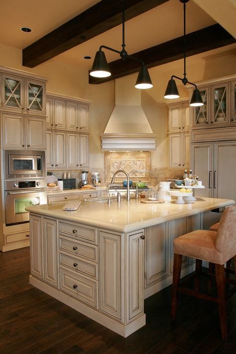 French Style Kitchen   Home Plans With Dream Kitchen Designs