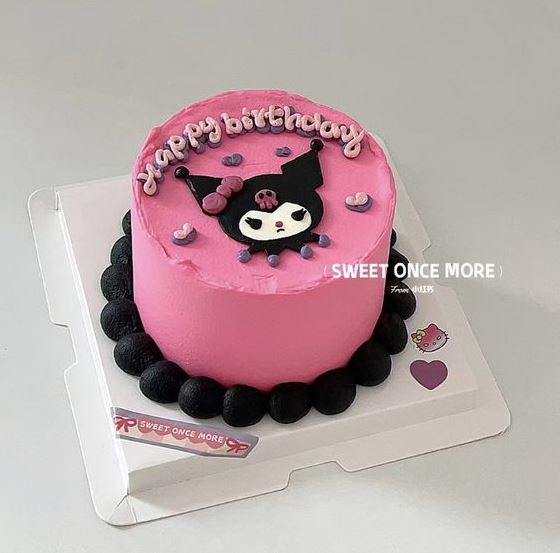 Kuromi Cake   Black And Pink Cake Kuromi