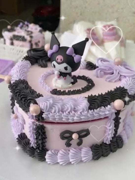 Kuromi Cake   My Birthday Cake, Pretty Birthday Cakes, Cute Birthday Cake