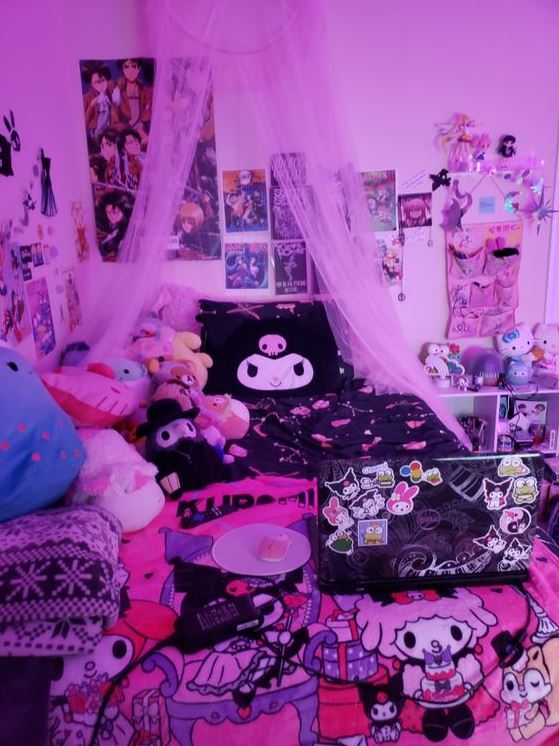 Kuromi Room   Sanrio Kuromi My Melody Emo Scene Anime Kawaii Sanrio Bedroom