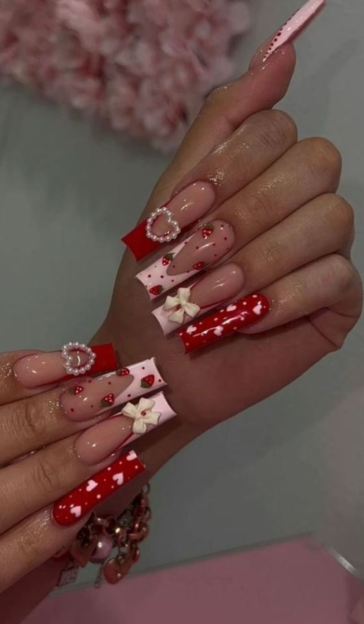 Nails Gel X   Valentines Day