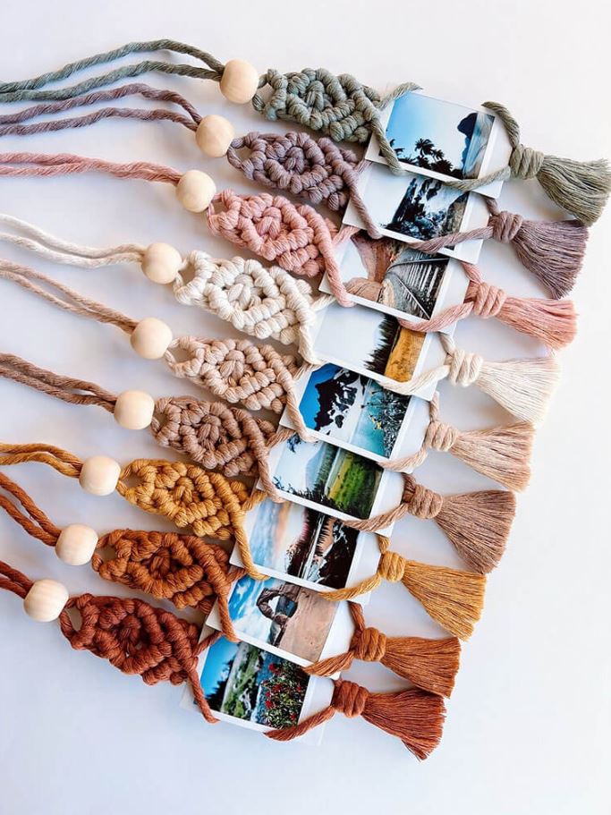 Poloroid Pictures Ideas With Macrame Photo Hanger