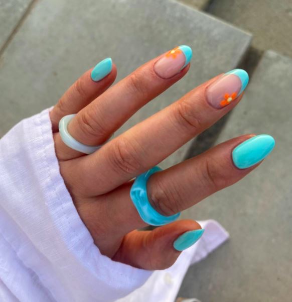Spring Break Nails   Perfect Blue