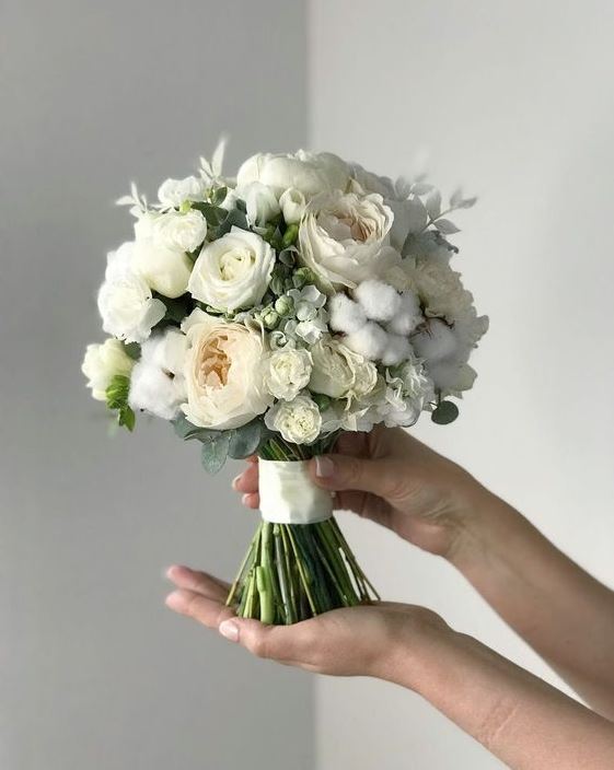 Wedding Flowers Bouquet   All White Wedding Bouquets Inspiration