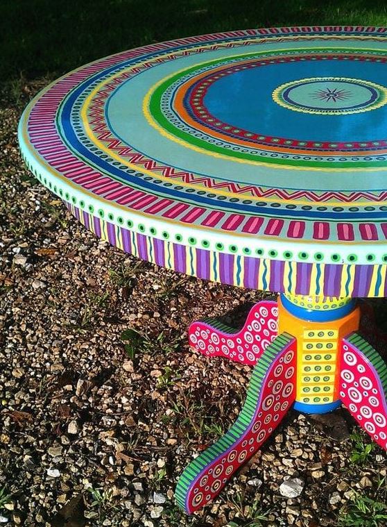 Whimsical Painted Furniture   Insanely Smart Creative And Colorful Upcycling Furniture Projects