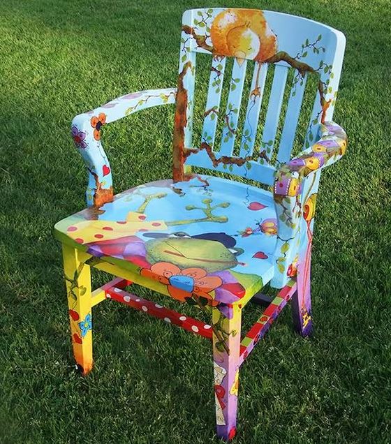 Whimsical Painted Furniture   Types Of Painted Chairs