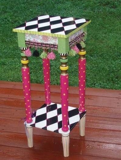 Whimsical Painted Furniture   Whimsical Painted Furniture Painted Table Whimsical