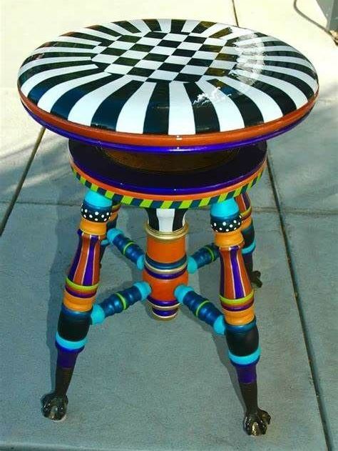 Whimsical Painted Furniture   Whimsical Funky Painted Furniture Ideas