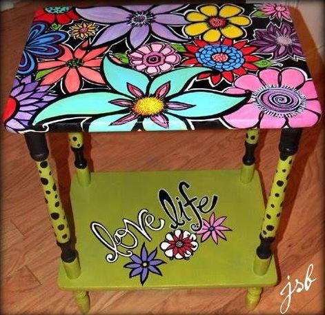 Whimsical Painted Furniture   Whimsical Funky Painted Furniture