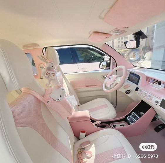 Aesthetic Car Inside   Pink Car Hello Kitty Car Car Interior Decor Pink Car Accessories Cute Car Accessories Girly Car Accessories