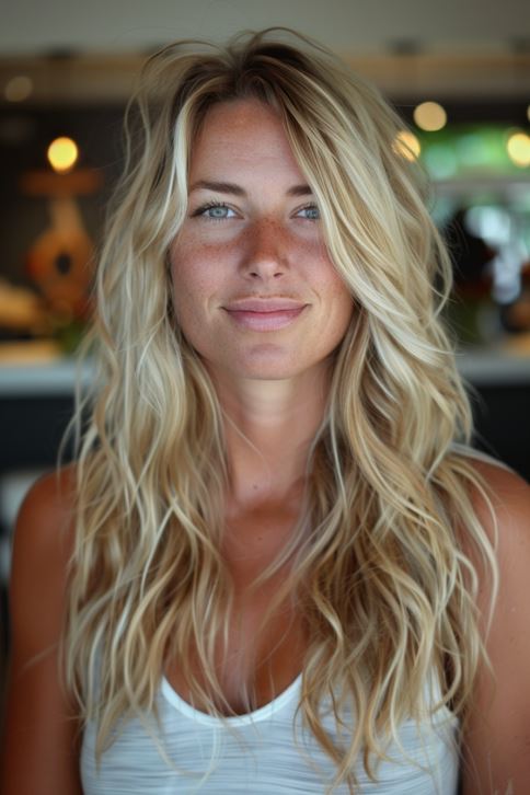 Bold California Blonde With Beachy Waves