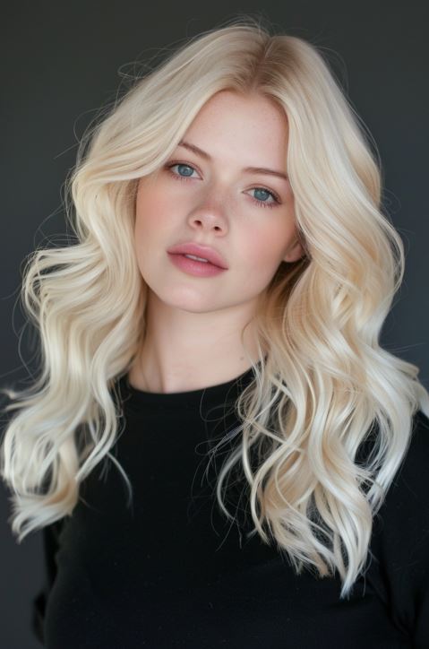 California Blonde With Retro Waves