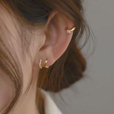 Cartilage Earring   Ear Jewelry Earings Piercings Minimalist Ear Piercings Etsy Piercings Small Earings Jewelry Earrings