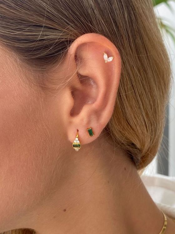 Cartilage Earring   Stud  Cute Cartilage  Gold  Studs Earings  Ear Piercing Studs Cartlidge