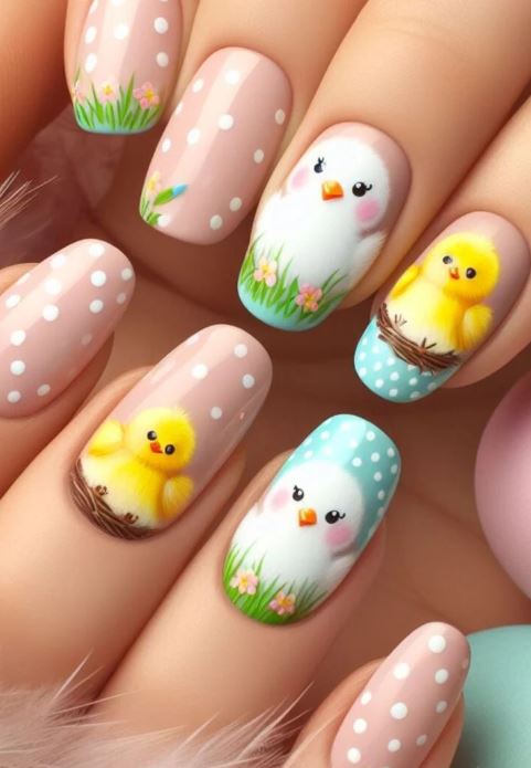Chick & Dots Nails