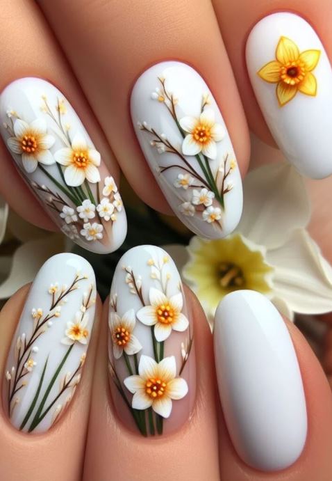 Floral Nail Designs For Easter