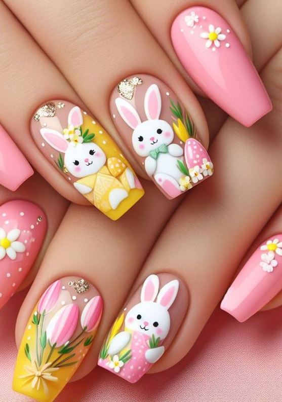 Spring Almond Nails Designs   Easter Nails Easter Nail Designs Spring Nails Nail Art Nail Designs Easter Nail Art