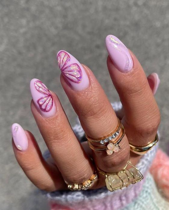 Spring Nail   Sparkly Nails Gel Nails Pink Nails Nail Art Nail Designs Glitter Nails