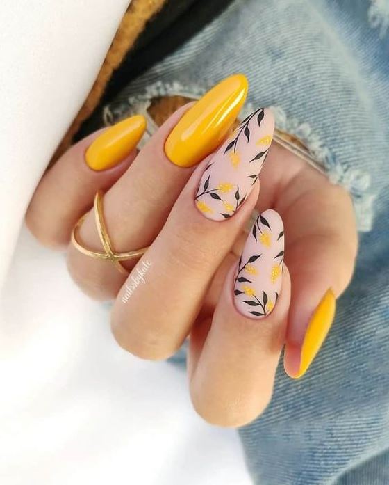 Yellow Nails   Yellow Nails Gel Nails Stylish Nails Nail Designs Nail Art Manicure