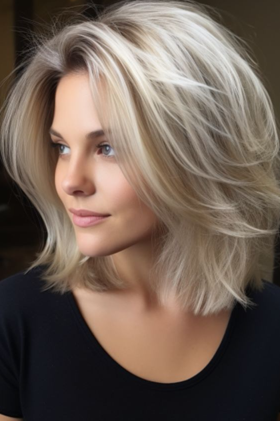 Haircuts For Thin Fine Hair   Low Maintenance Medium Length Haircuts For On The Go Women One Length Hair Haircuts For Medium Hair Hair Cuts Thick Hair  Medium Medium Length Hair