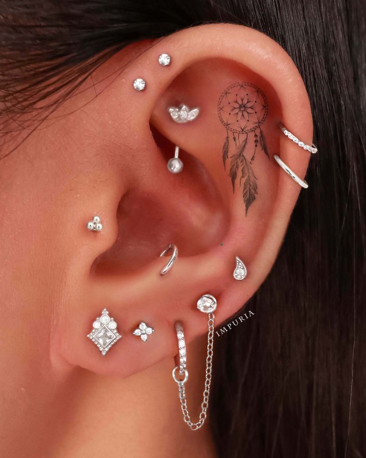 Rook Piercing Jewelry   Cool Ear Piercings Earings Piercings Pretyy Ear Piercings Cute Ear Piercings Piercings Ear Piercings