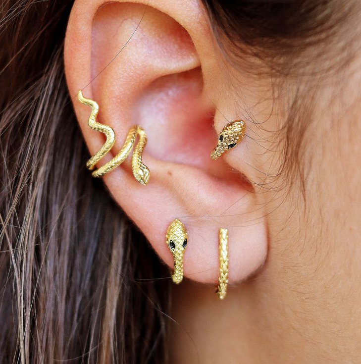 Rook Piercing Jewelry   Piercing Jewelry Etsy Earrings Snake Earrings Cool Ear Piercings Ear Piercings Tragus Earings Piercings