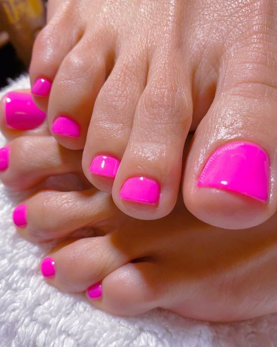 Summer Toe Nails   Bright Summer Toe Nail Designs Trendy Acrylic And Neon Pedicure Ideas Summer Toe Nails Toe Nails Feet Nails Gel Toe Nails Pretty Toe Nails Short Acrylic Nails