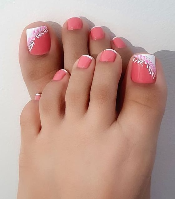 Summer Toe Nails   The Prettiest Summer Toe Nails Pink Toe Nails Gel Toe Nails Summer Toe Nails Pretty Toe Nails Toe Nail Color Toe Nail Designs