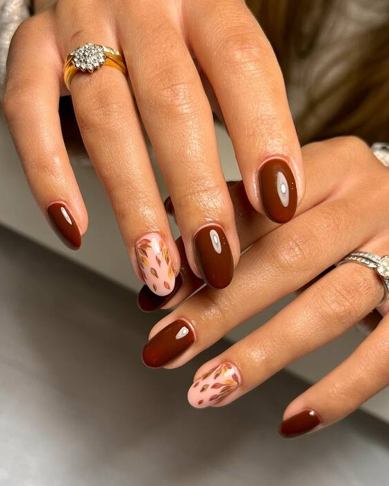 Autumn Leaf Nail Art   Rustic Charm Of Traditional Fall Hues