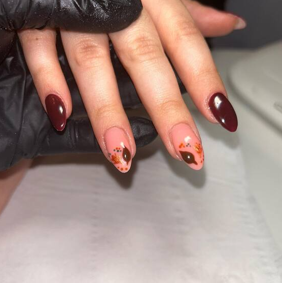 Autumn Leaf Nail Art   Subtle And Sophisticated Fall Blend