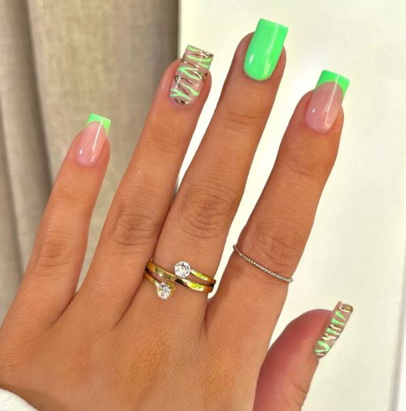 Awesome Best Square Nail Art Photo