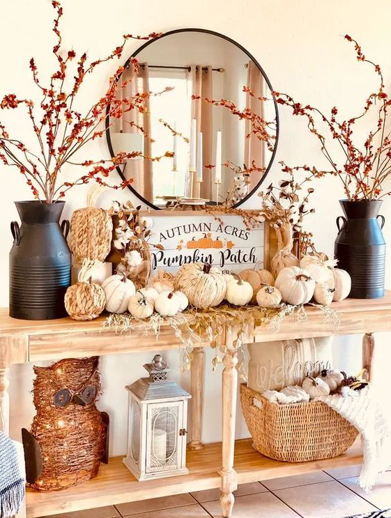 Best Thanksgiving Decor Ideas In 2024 Gobble Up Some Style   Farmhouse Frenzy Rustic Charm Meets Harvest