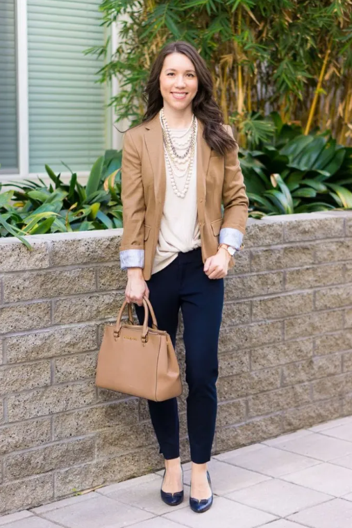 Blazer With High Waisted Trousers