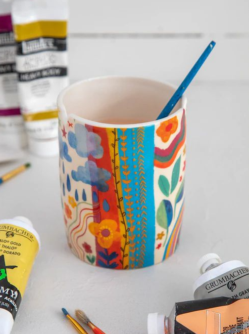 Brighten Up Your Desk With Cute & Colorful Stationery Pottery Painting Colorful Stationery Ceramics Ceramic Painting Painted Cups Natural Life