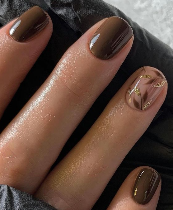 Cute Short Nail Designs That Are Practical For Everyday Wear Nail Color Stylish Nails Simple Nails Nude Nails Short Nails Brown Nails