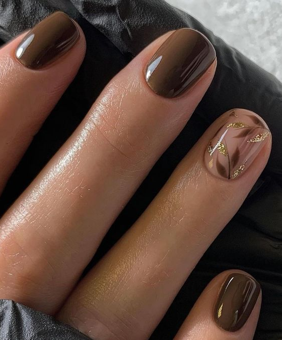 Cute Short Nail Designs That Are Practical For Everyday Wear Nail Colors Stylish Nails Simple Nails Nude Nails Short Nails Brown Nails