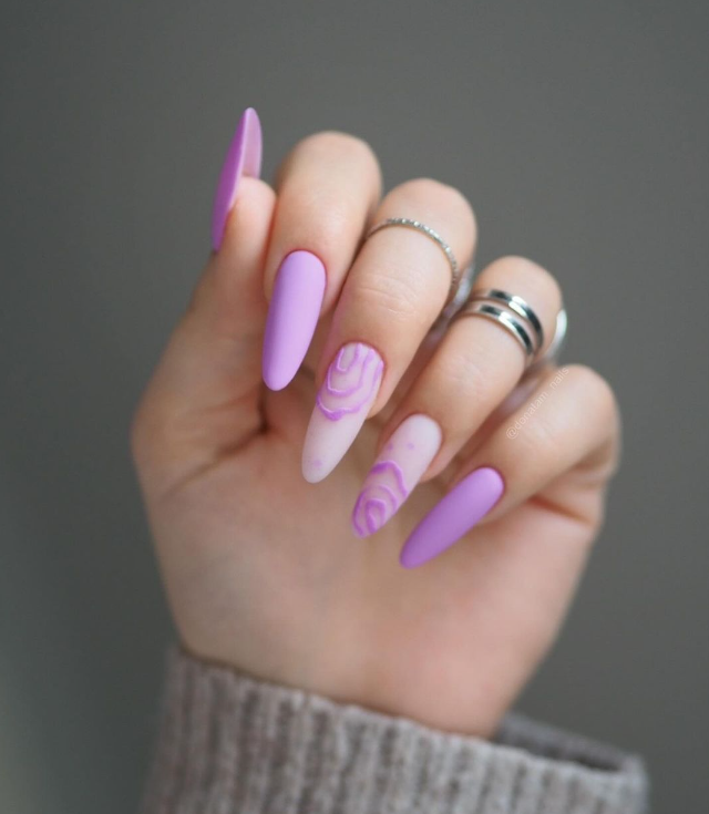 Elegant Lavender Marble