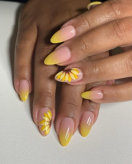 Fall Sunflower Nails Your Ultimate Guide To Seasonal Manicure Ideas Sunflower Nail Art Sunflower Nails Acrylic Nails Yellow Yellow Nails Design Fancy Nails Designs Matte Nails Design