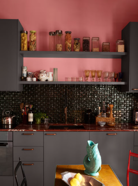 Inky Black Backsplash