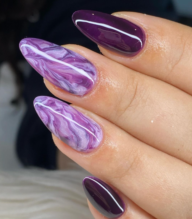 Marbled Purple Elegance