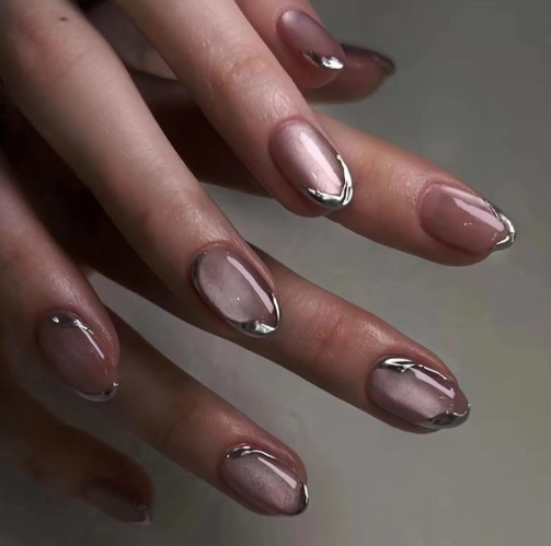 Metallic Tips With Nude Base