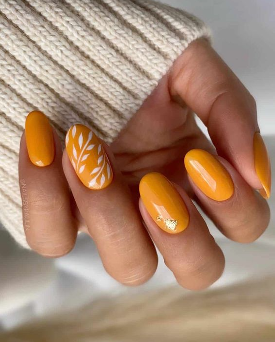 Pretty September Nail Designs September Nails To Welcome Fall With A New Mani Cute Nails For Fall September Nails Nail Art September Nails Art Fall Nail Designs Nail Colors