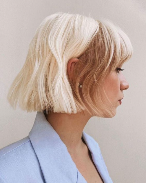 Sleek Blunt Bob With Bangs