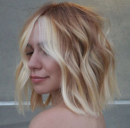 Subtle Highlighted Wavy Bob