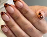 Subtle Tortoiseshell French Tips