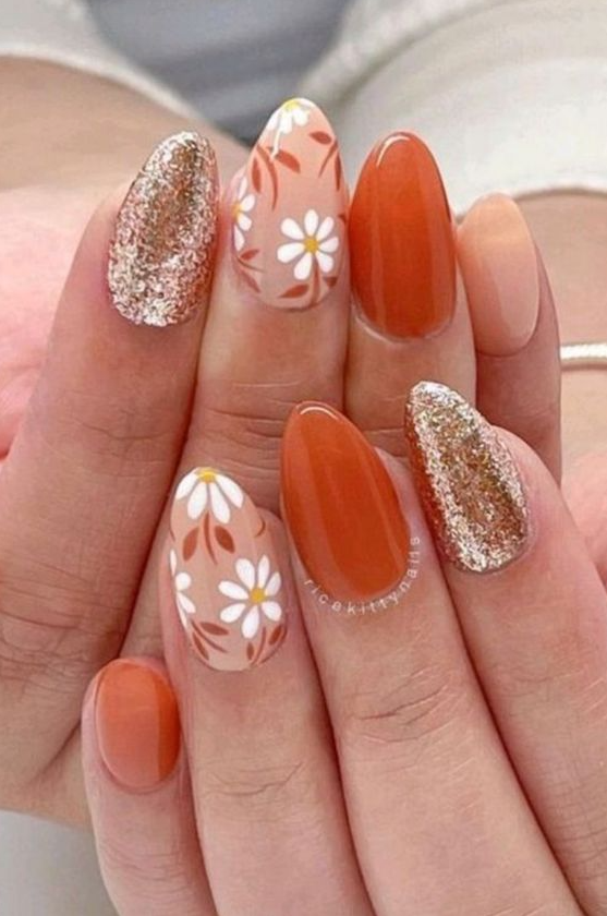 Summer Orange Nails Stylish Nails Gel Nails Nail Designs Cute Nails For Fall Nail Art Stylish Nails Art