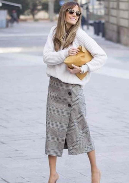 Sweaters And Wrap Skirt